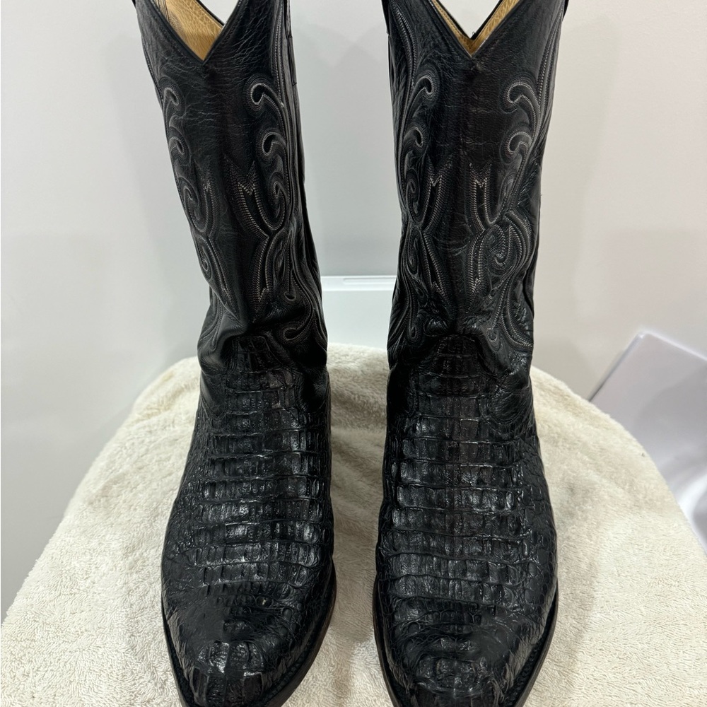 Fort Walker alligator black boot